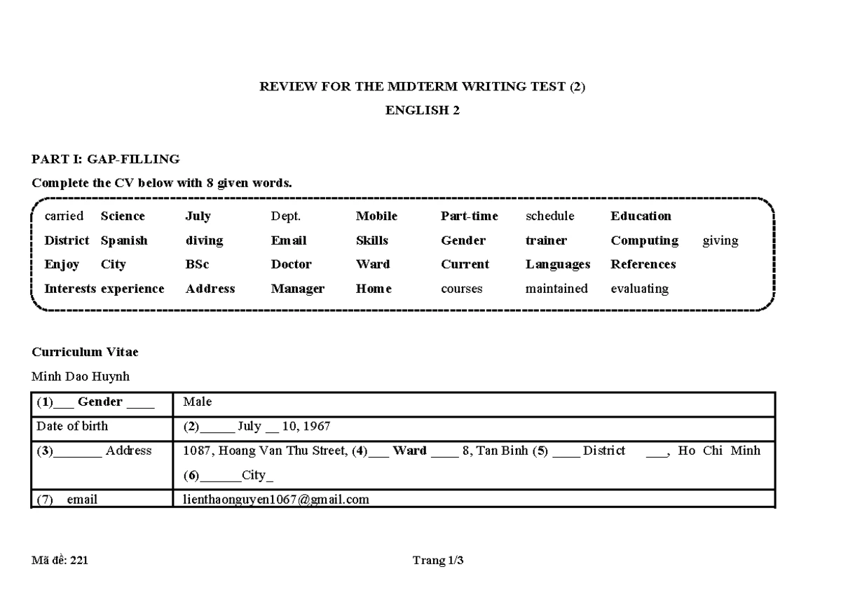 Peer Evaluation Checklist for Formal Email Writing Guide - Studocu