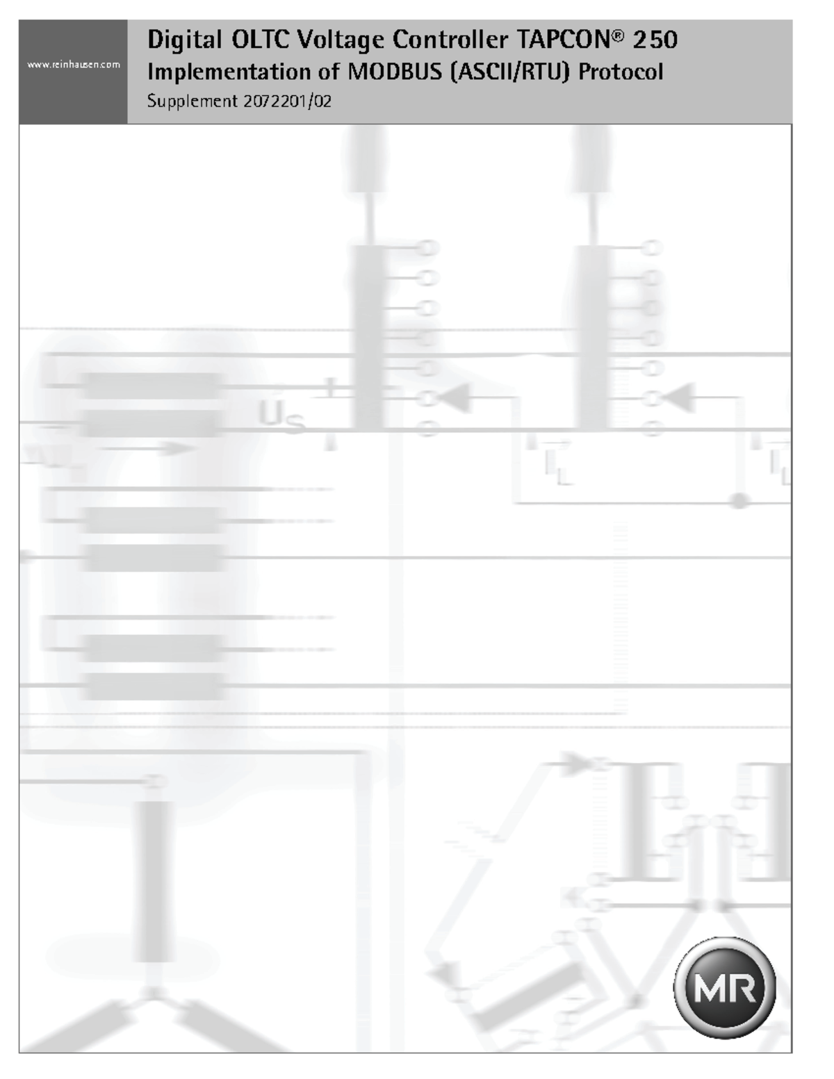 Digital OLTC Voltage Controller TAPCON® 250: Modbus Protocol Spec BB ...