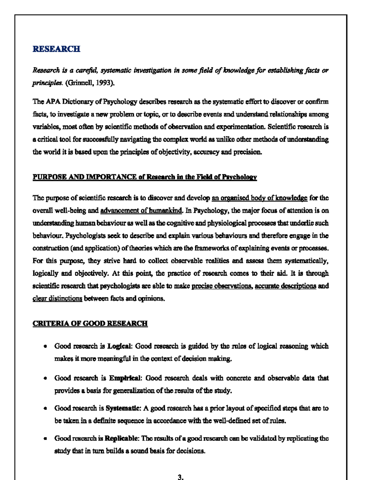 PSY 101: Research Methods in Psychology - Key Concepts and Definitions ...