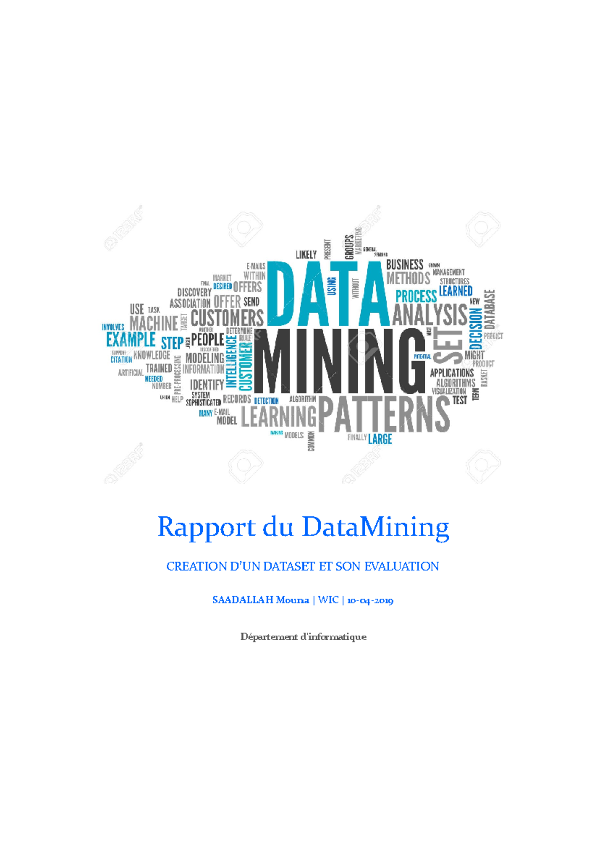 Rapport Data Mining 2: Création et Évaluation de Dataset - Studocu