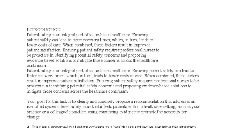 D221 NGM2 Task 1 - Safety Improvement Plan Proposal Guidelines - Studocu