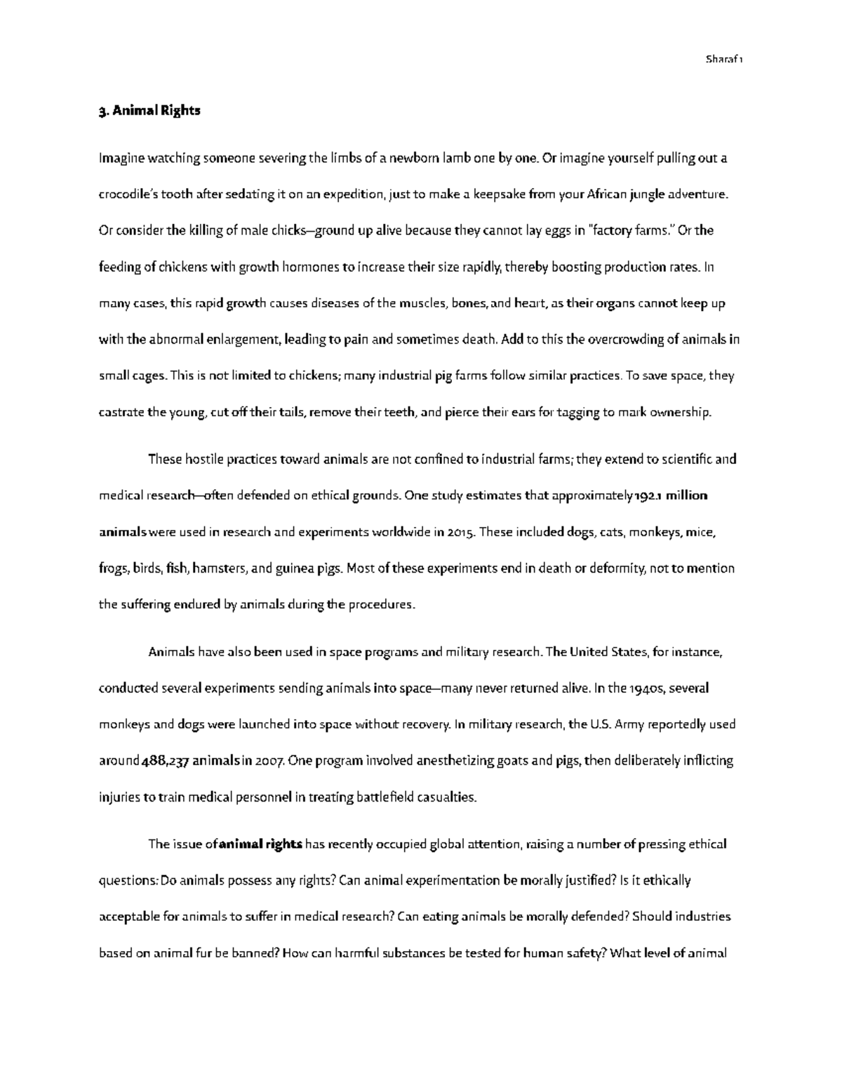 Chapter 3: Animal Rights - Ethical Perspectives and Debates (Course ...