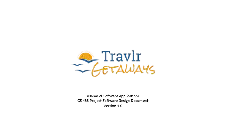 CS 465 Project Software Design Document v1.0 Overview - Studocu