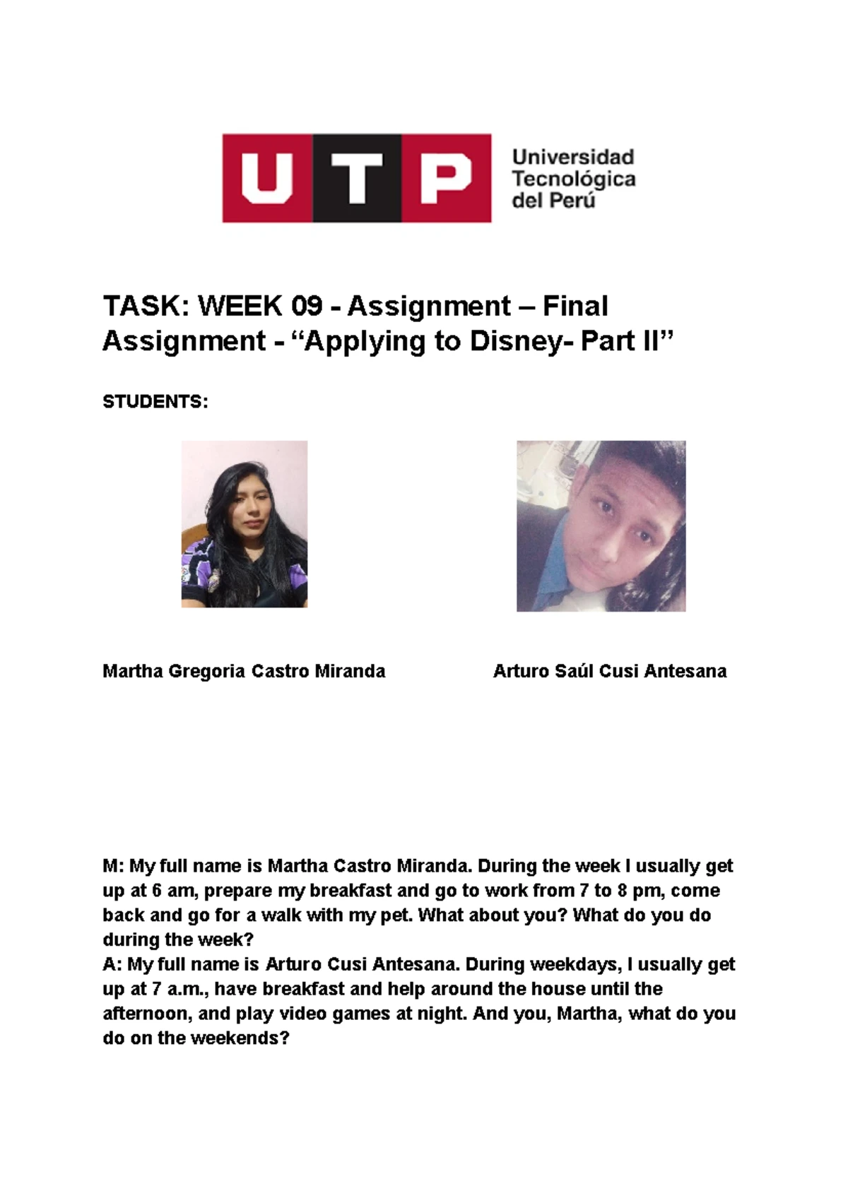 W08 - Free Time Activities: Likes and Dislikes Assignment - Studocu