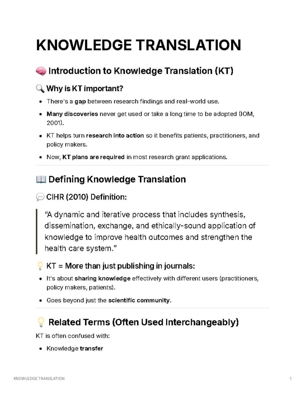 Chapter 13 - Knowledge Translation: Bridging Research and Practice ...