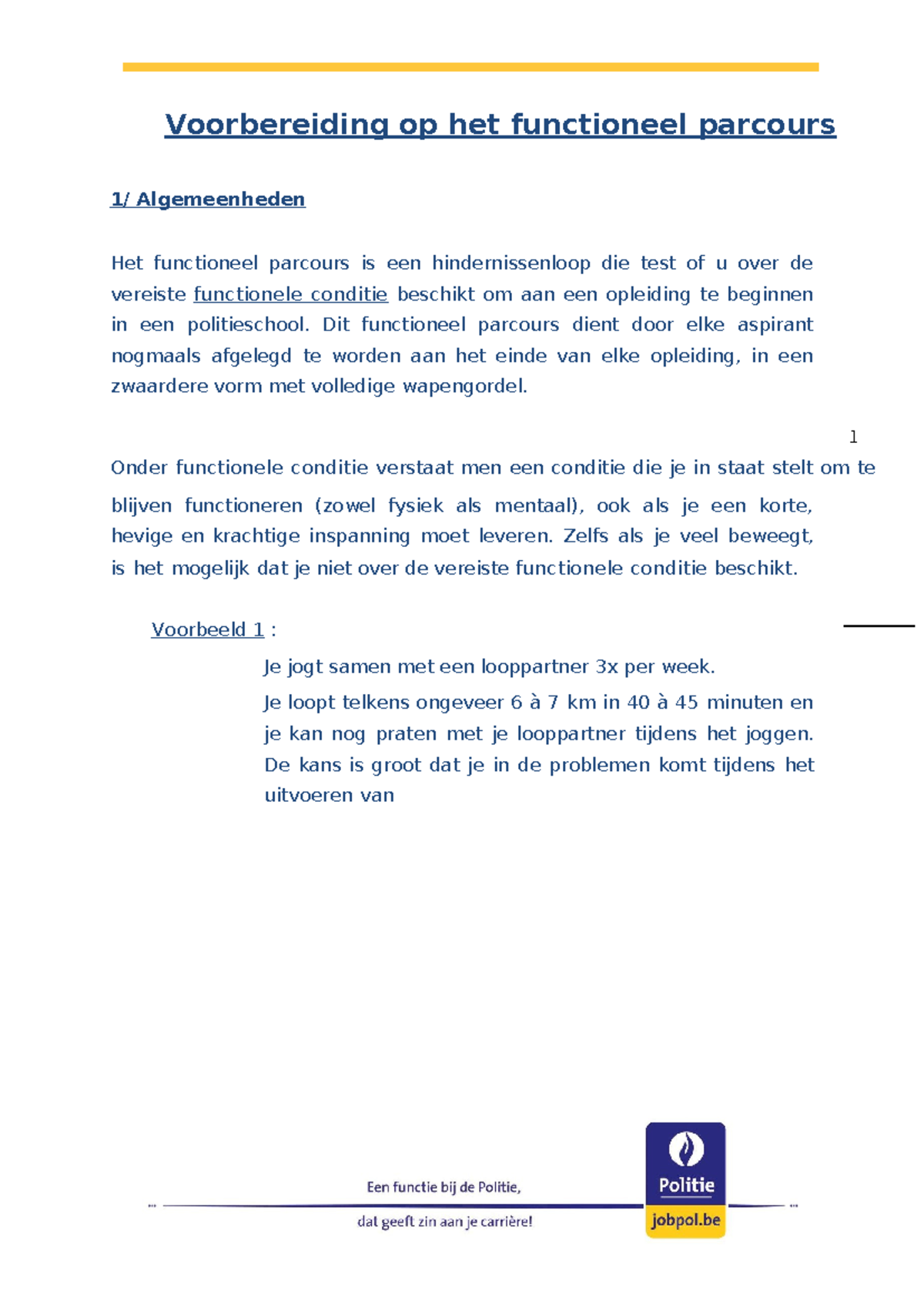 Sportproef - Trainingsschema voor Functioneel Parcours ...