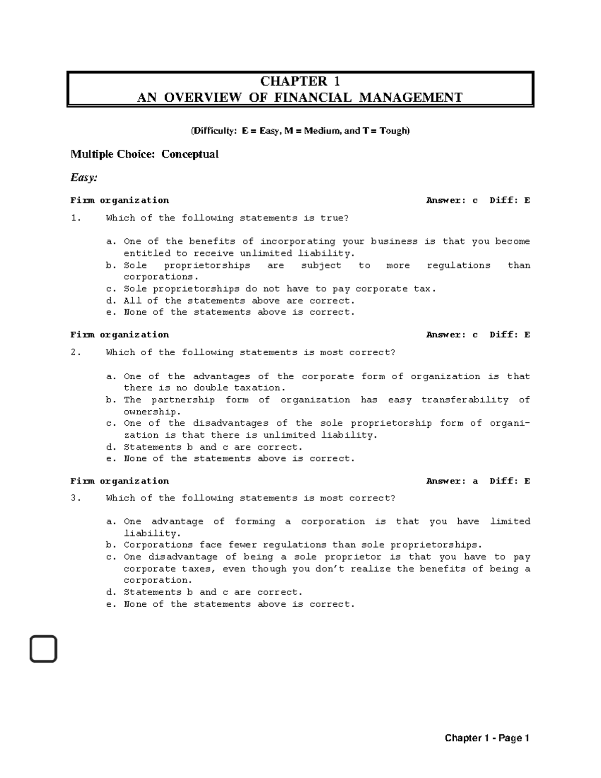 Final Exam - Financial Management (FM 2) Test Bank Answers & Solutions ...