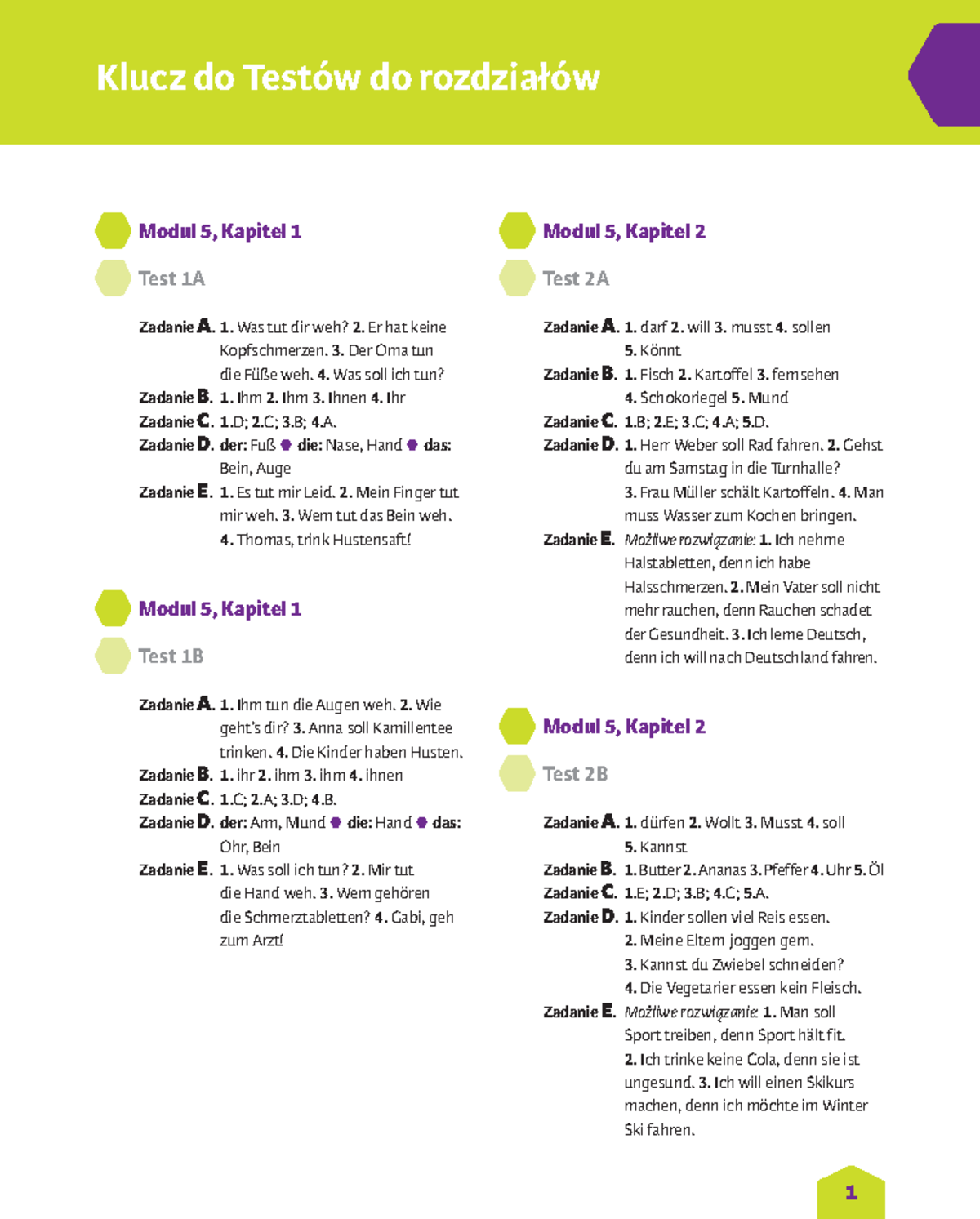 Sprawdzian Niemiecki Aha Neu 3 Kapitel 2 www.studocu.com