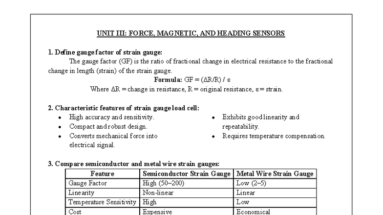 U3 - OMR353 Sensors: Force, Magnetic, and Heading Sensors Overview ...