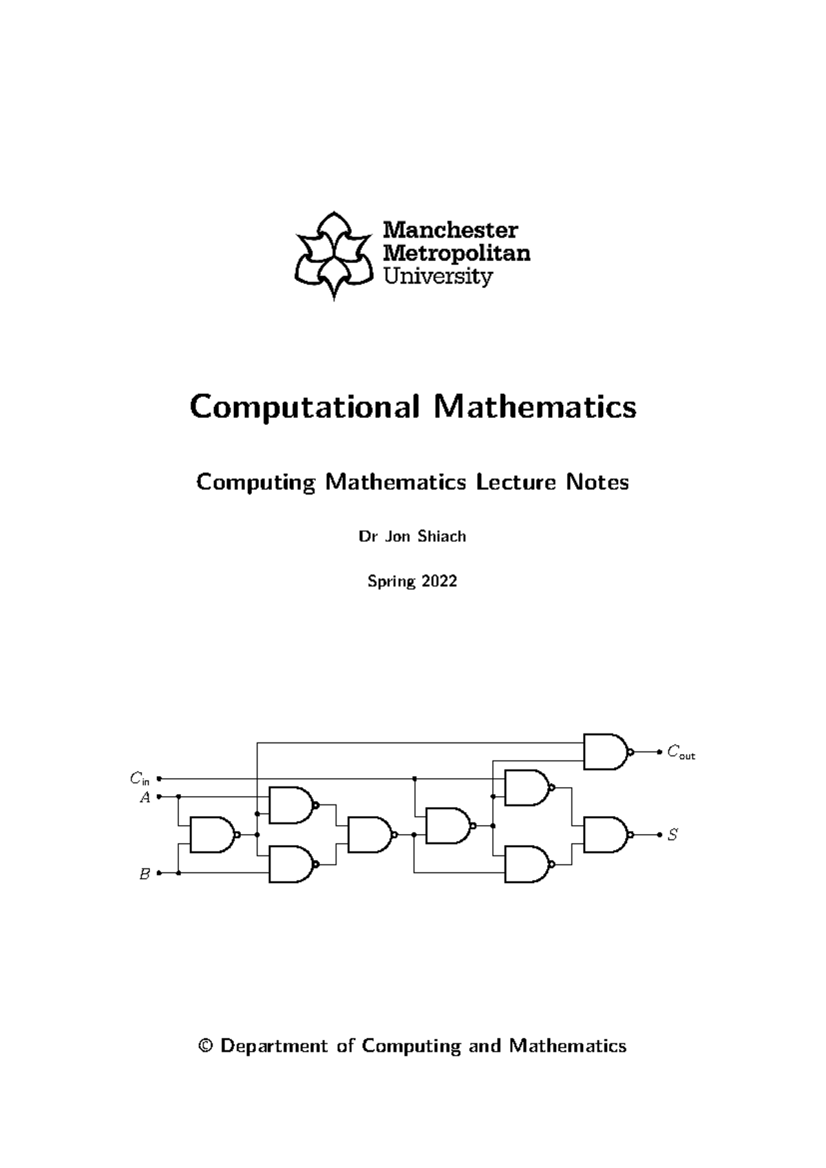 Computational Mathematics Lecture Notes - Spring 2022 (CM101) - Studocu