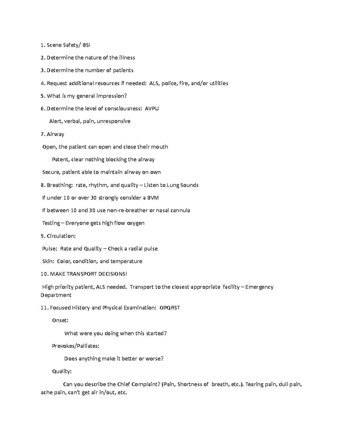 Medical Assessment Guidelines for SBS Course - Studocu