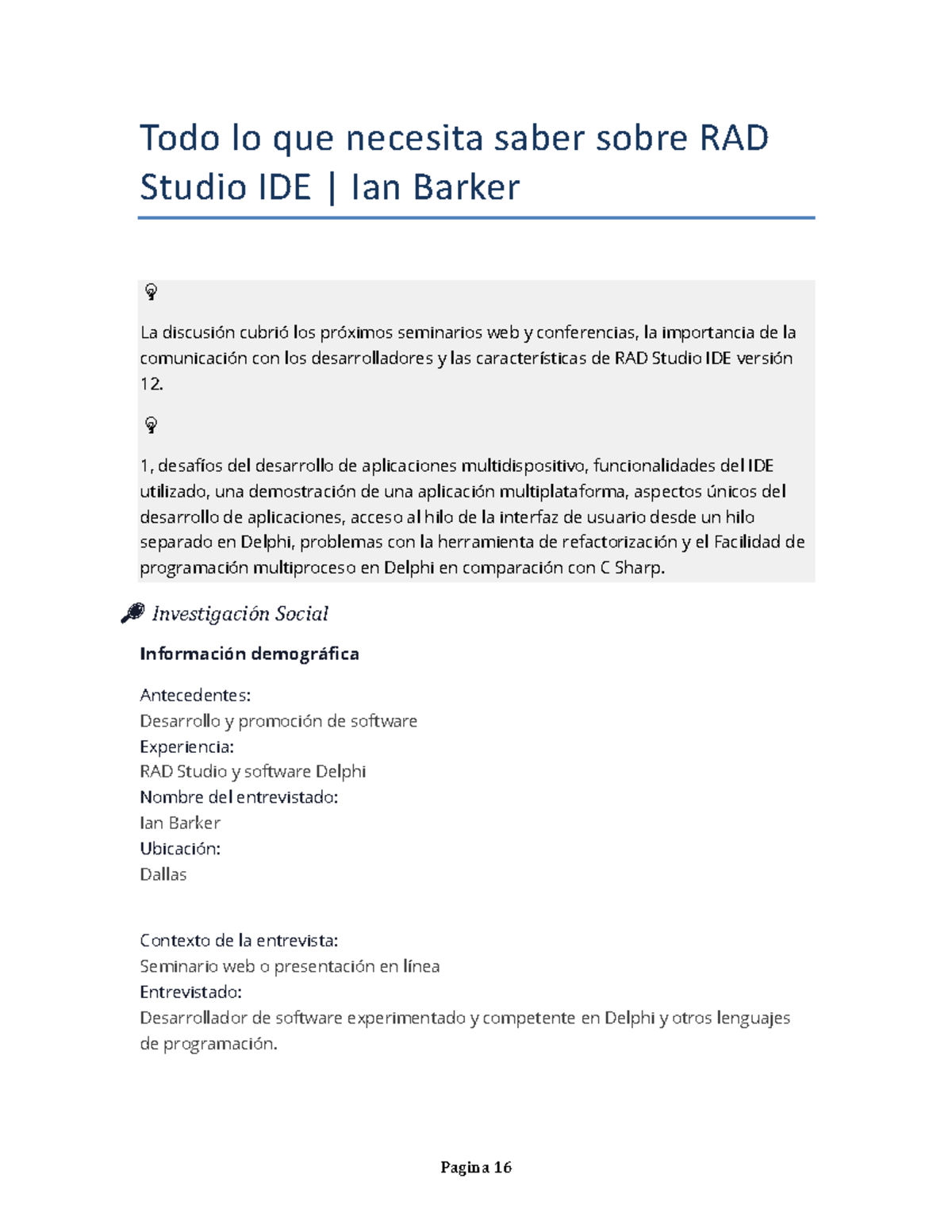 Todo lo que necesitas saber sobre RAD Studio IDE Ian Barker - Todo lo ...