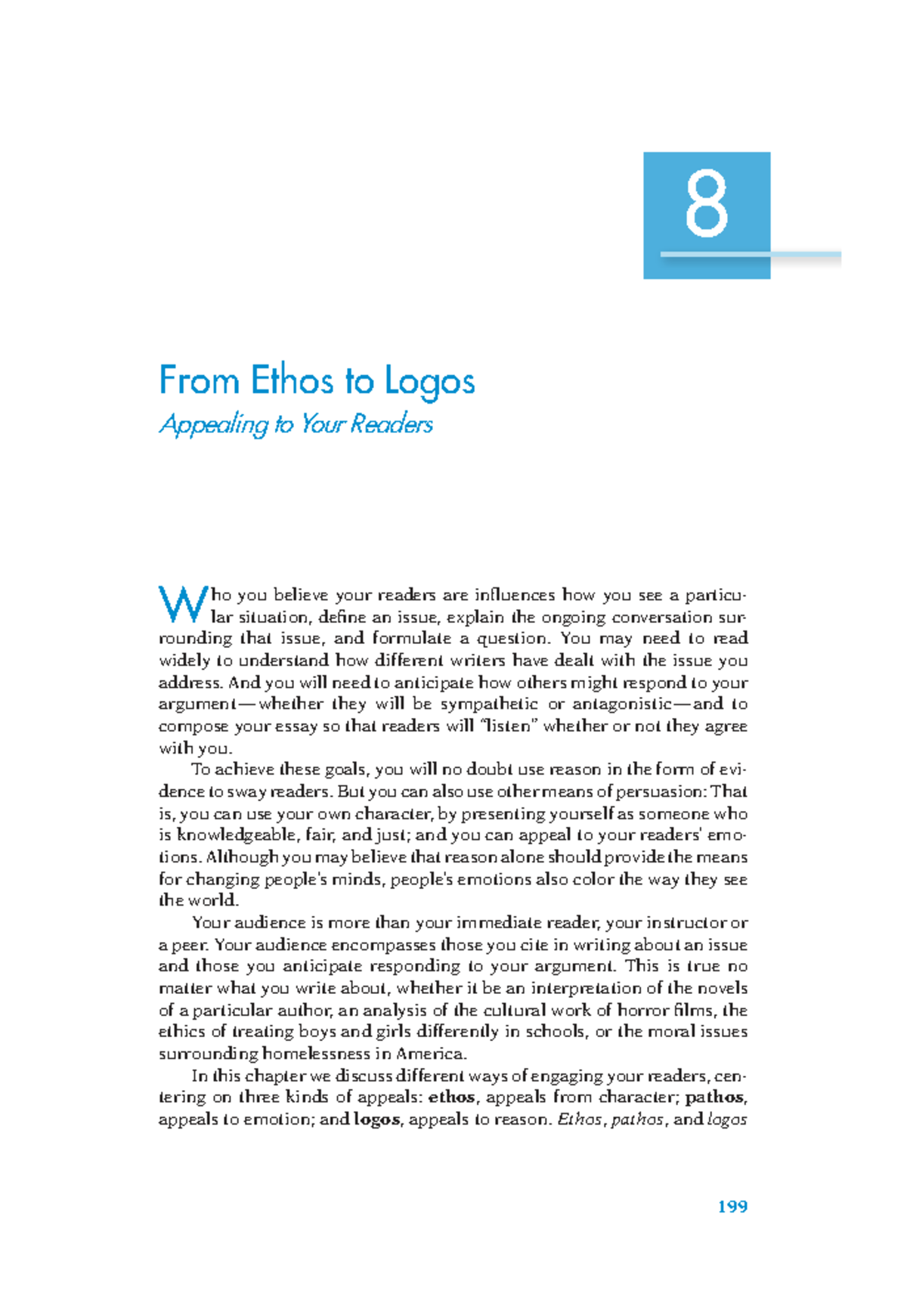 From Ethos to Logos: Engaging Readers in Academic Writing (ENG 101 ...