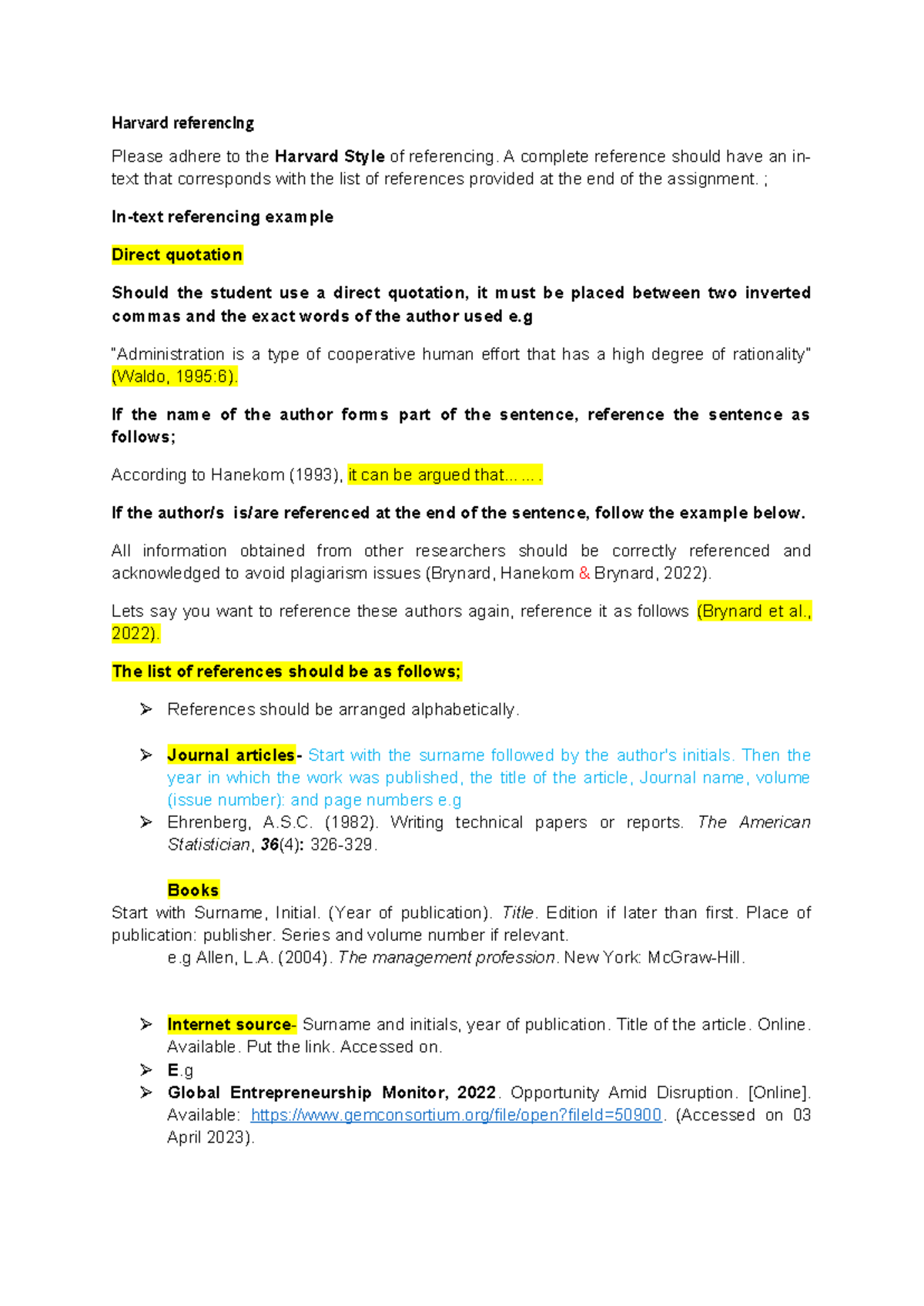 Harvard referencing(1) - Harvard referencing Please adhere to the ...