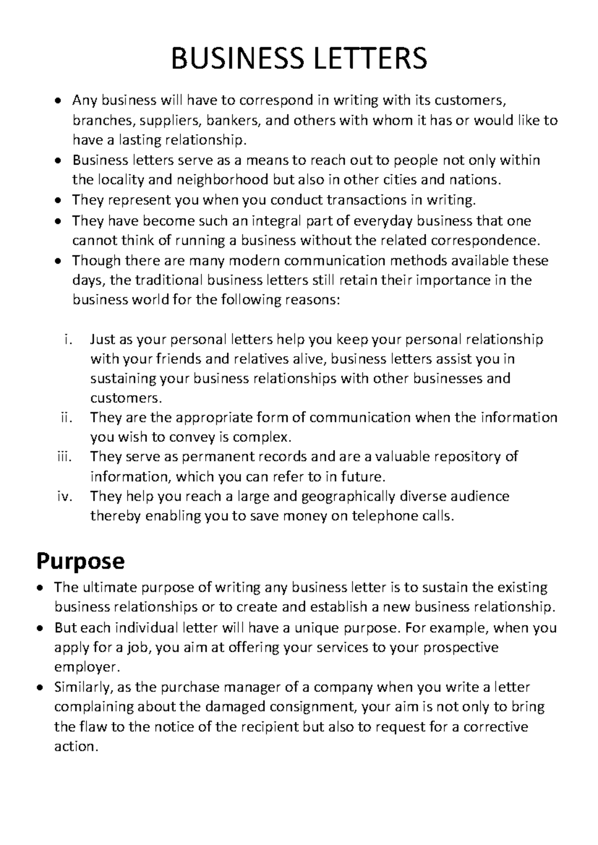 BUS 101: Essential Guide to Writing Effective Business Letters - Studocu