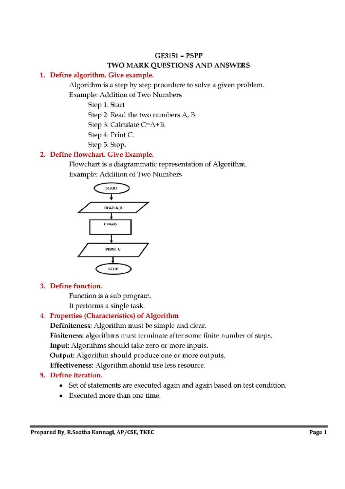 Programming for Problem Solving Lab Tasks (CSEN1051) - Studocu