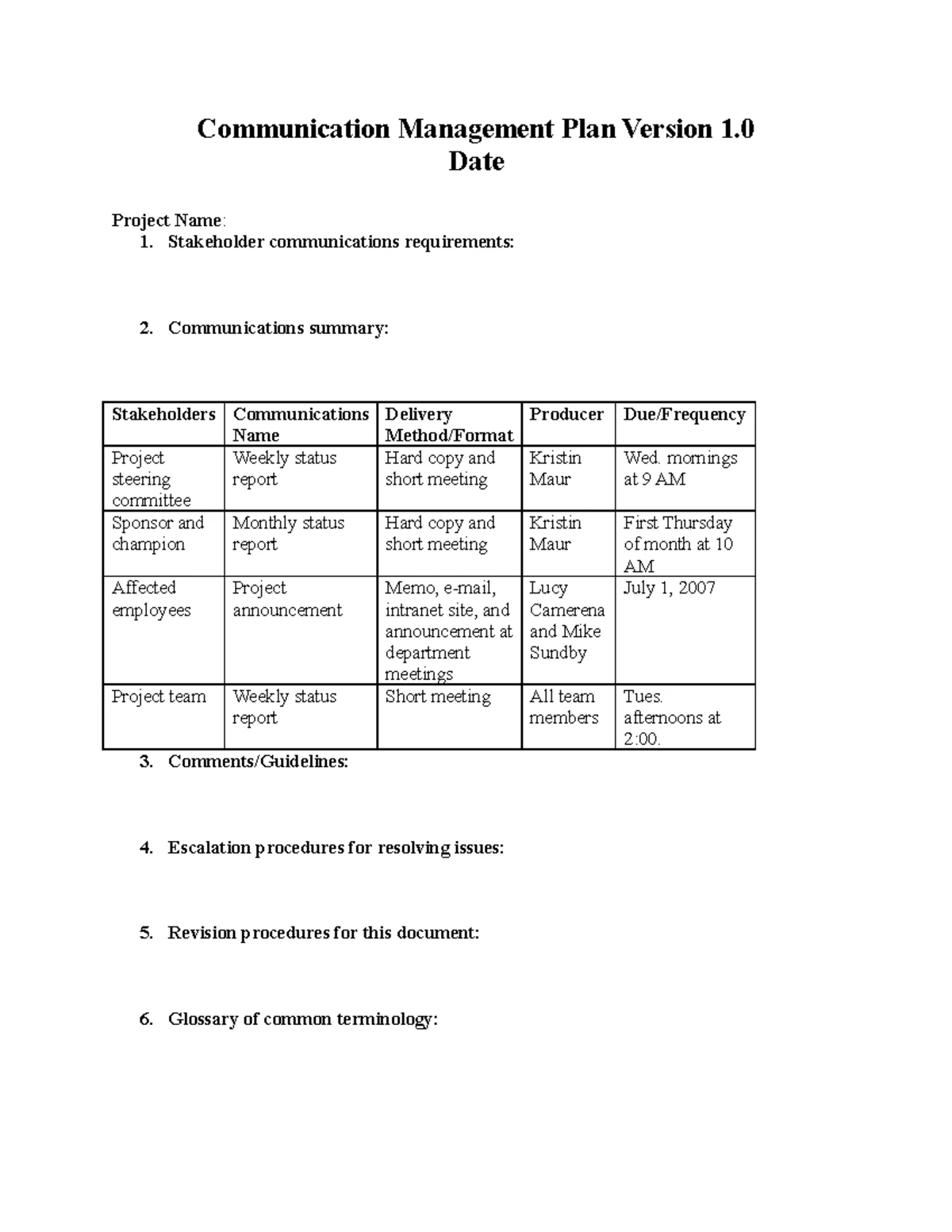 QSO 340 - 4-1 Communication Plan: Strategies & Stakeholder Roles - Studocu