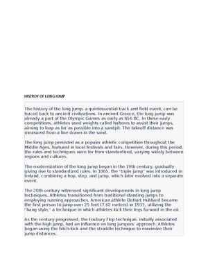 [Solved] Strength and weaknesses of athletes in long jump project full ...