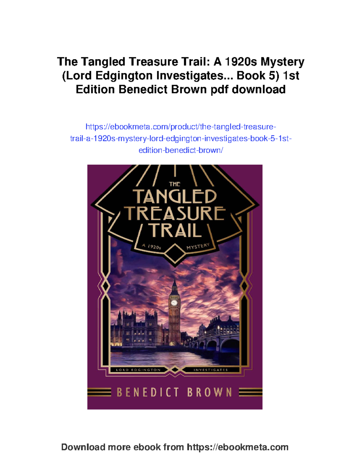 The tangled treasure trail: A 1920s mystery (Lord Edgington ...