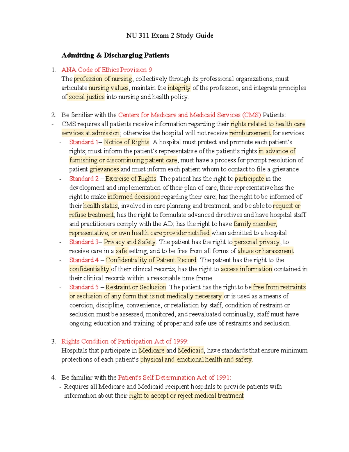 311 Exam 3 Part 2 - Medication Administration Study Guide - Studocu