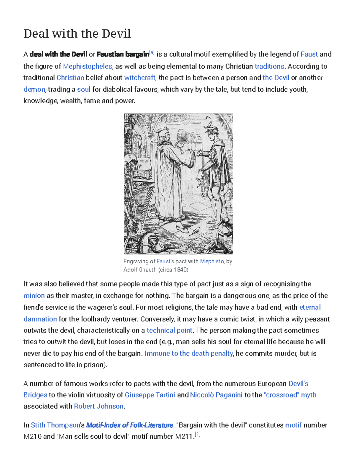 Faustian Bargains: Exploring the Deal with the Devil Motif - Studocu