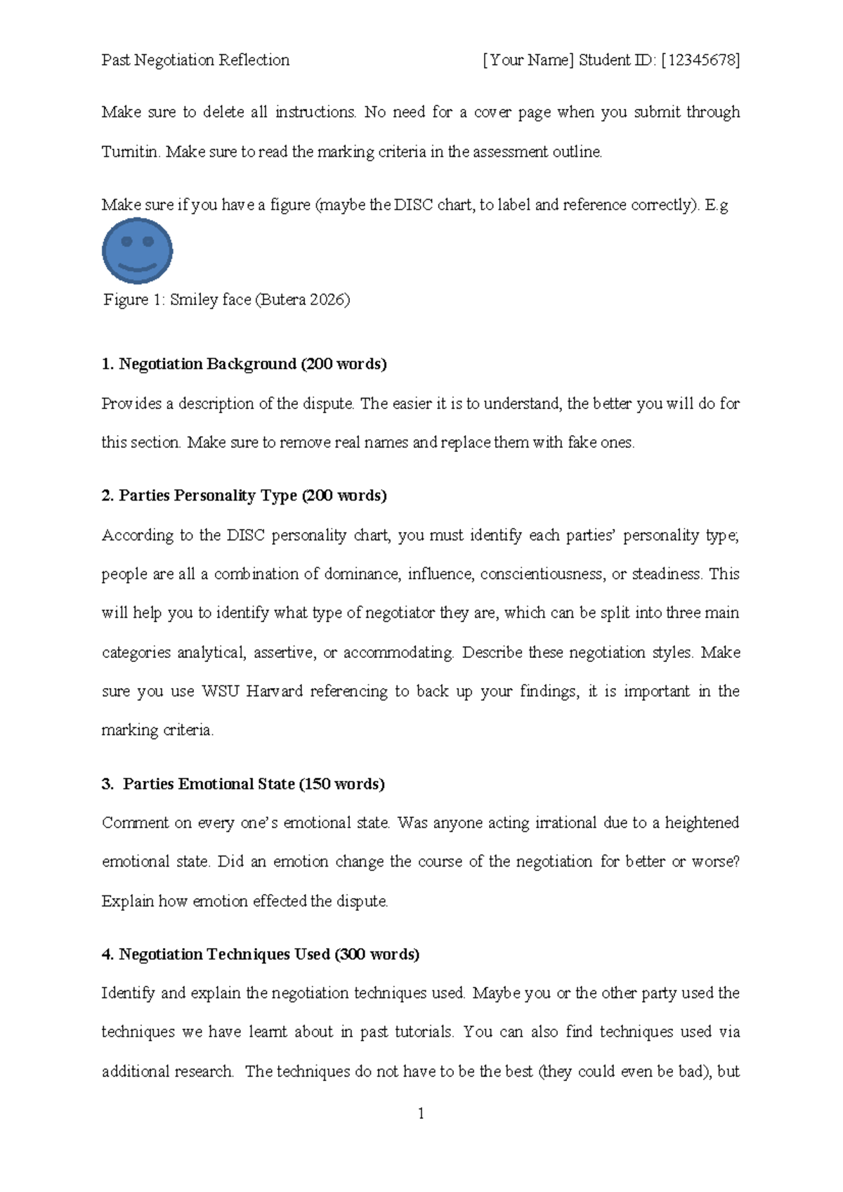 BLDG3008 Past Negotiation Reflection Template 2026 - Studocu