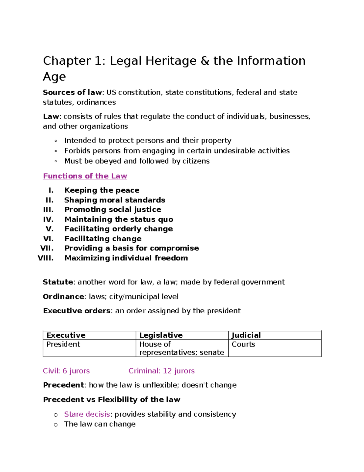 Constitutional Law Overview: Key Amendments & Legal Principles (LAW 101 ...
