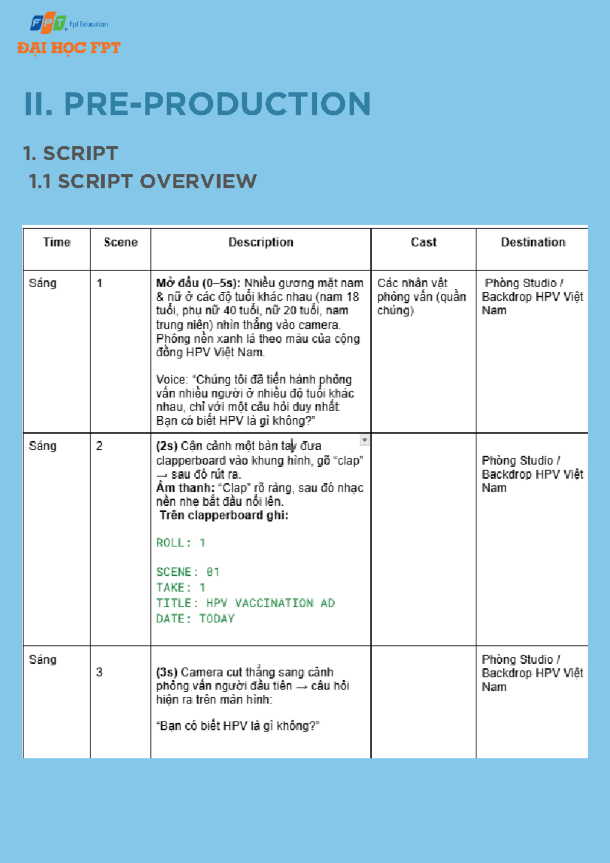 Final MEP301 - HPV Vaccination Script Overview - Studocu