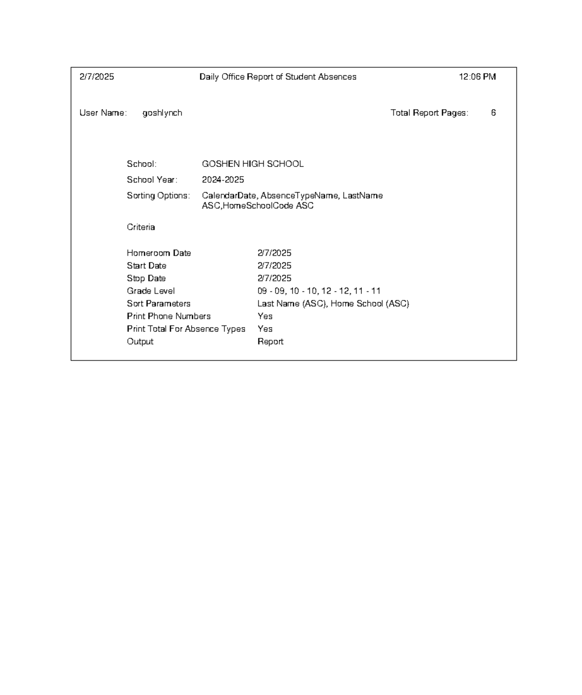 Daily Office Report of Student Absences - GHS R307 (Feb 07, 2025) - Studocu