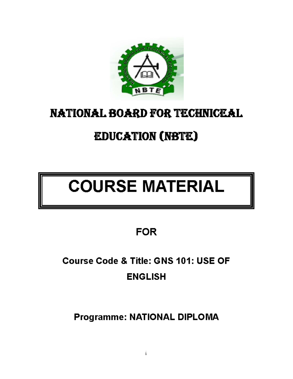 GNS 101: Use of English Course Study Guide and Resources - Studocu