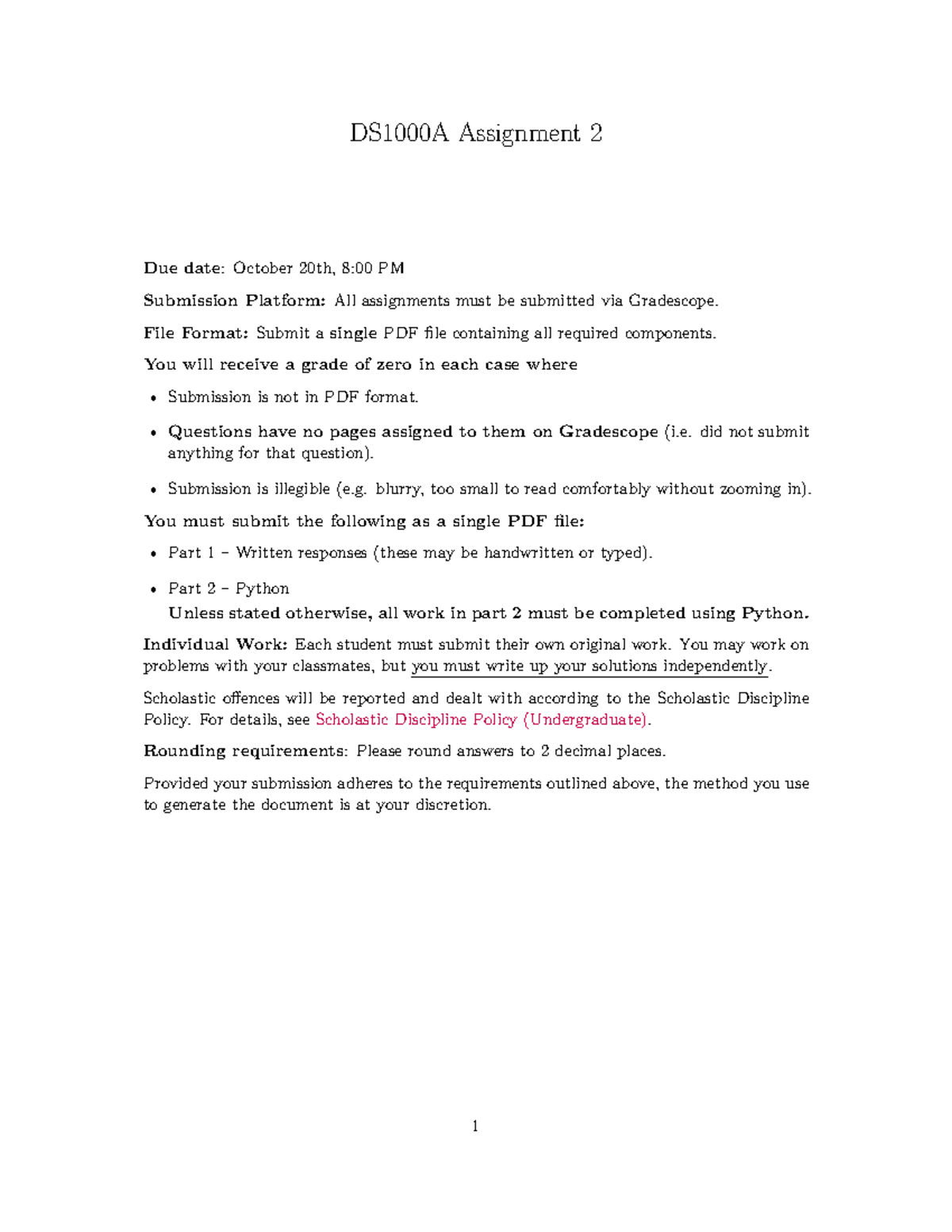 DS1000A Assignment 2: Data Analysis and Python Solutions - Studocu