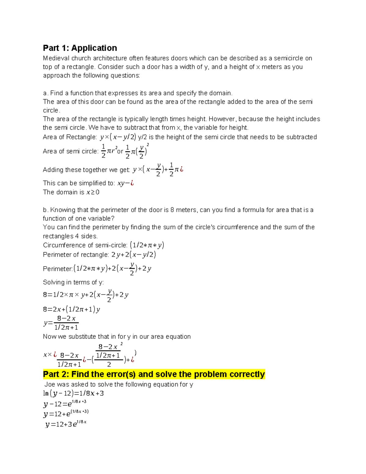 Chapter 1 DBA (3) - math assignment - Part 1: Application Medieval ...
