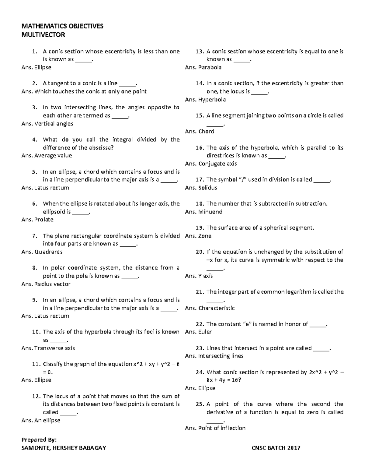 MV Math Objectives - Excellent Practice for Student Skill Testing - Studocu