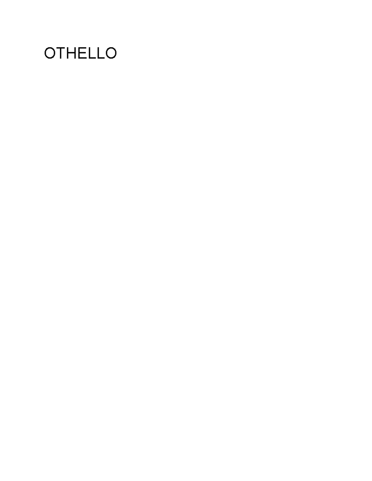 GR11 English Paper 2 Notes: Othello Overview and Analysis - Studocu