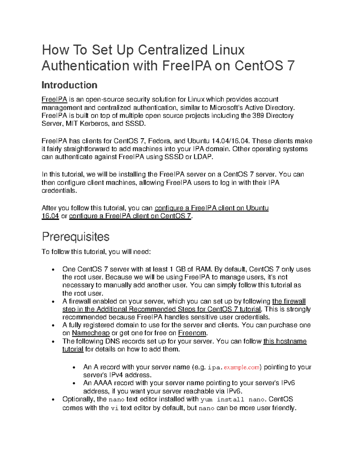 Lab 6 - Setting Up FreeIPA Authentication on CentOS 7 - Studocu