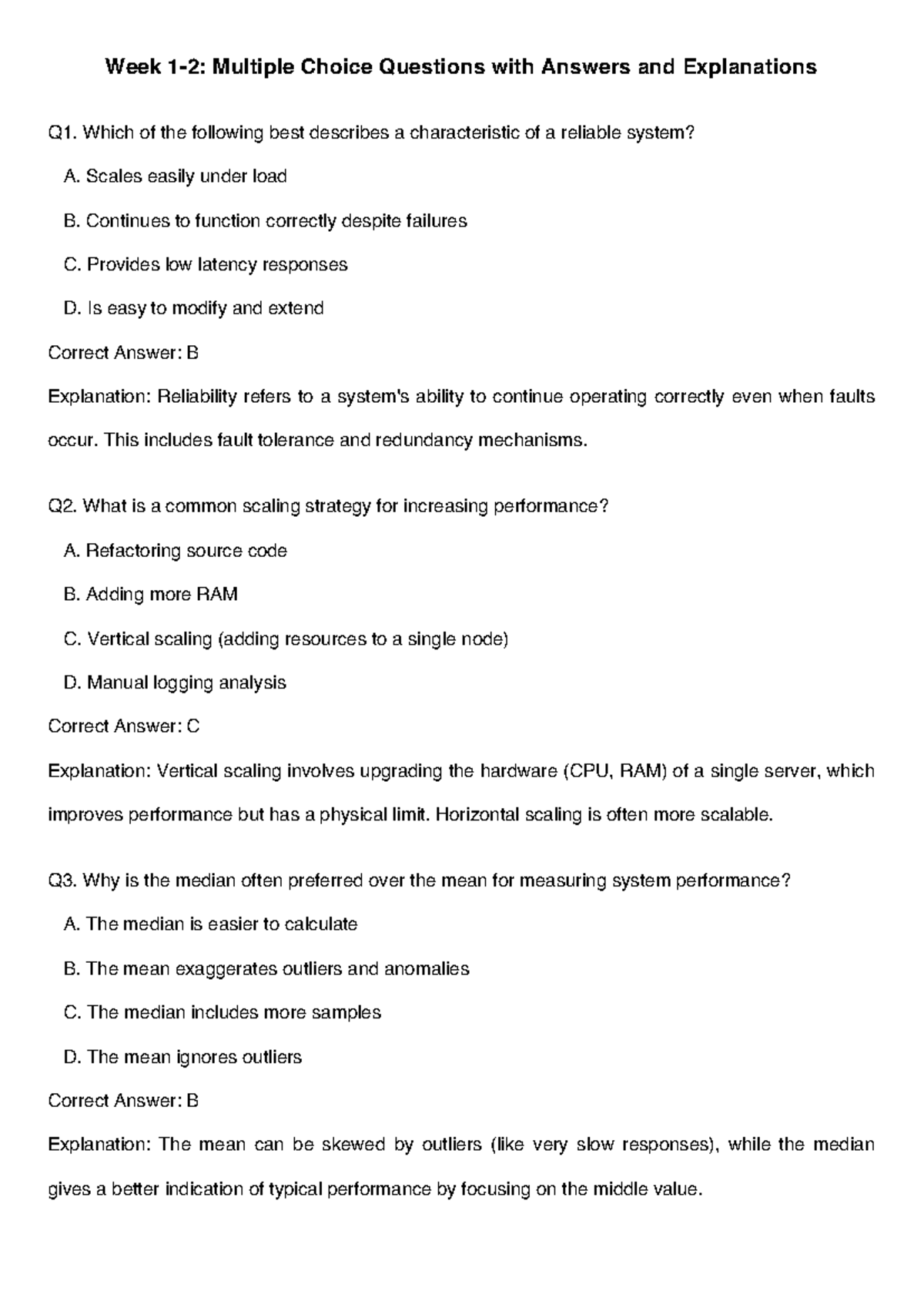 CS101 Midterm MCQs with Answers and Explanations - Studocu