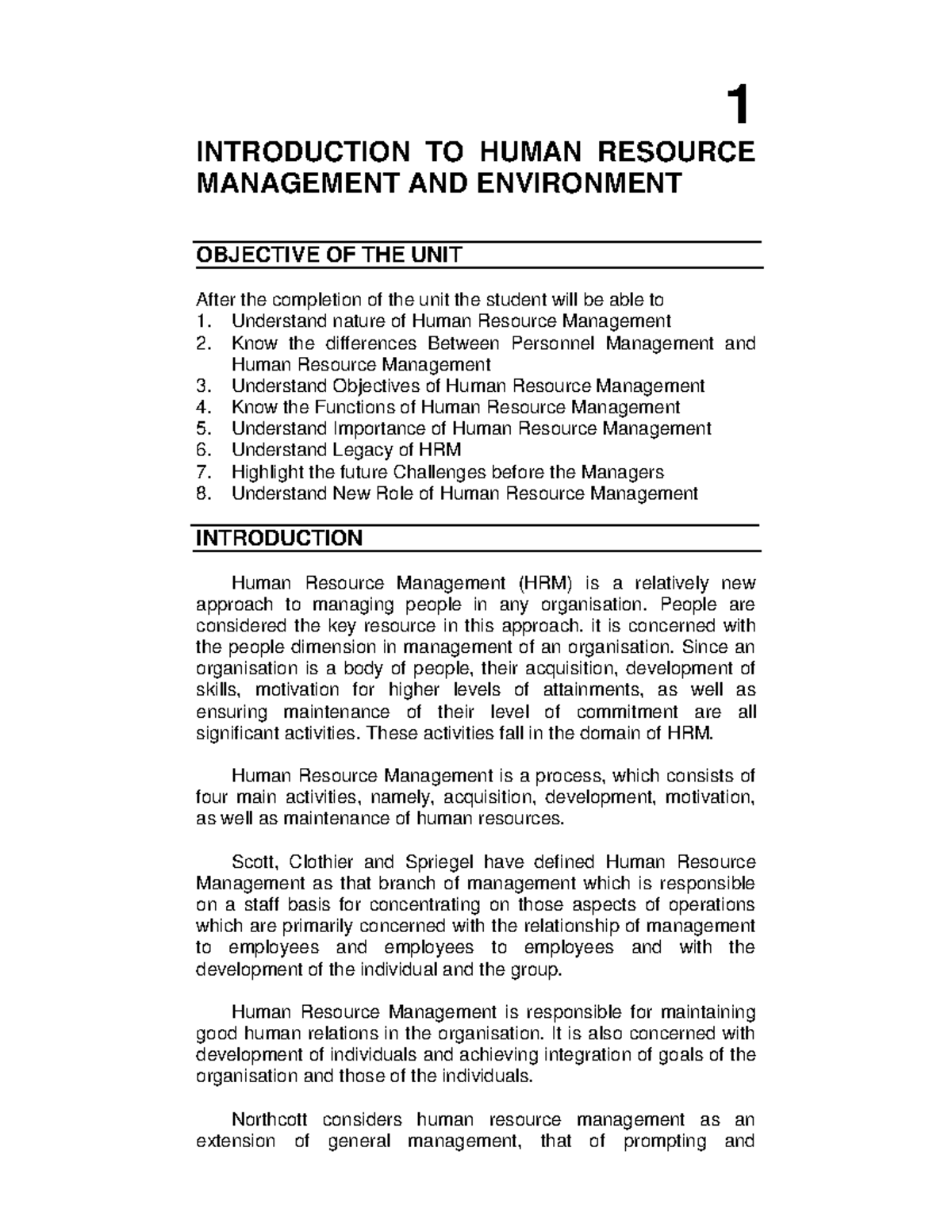 HRM 101: Comprehensive Notes on Human Resource Management - Studocu