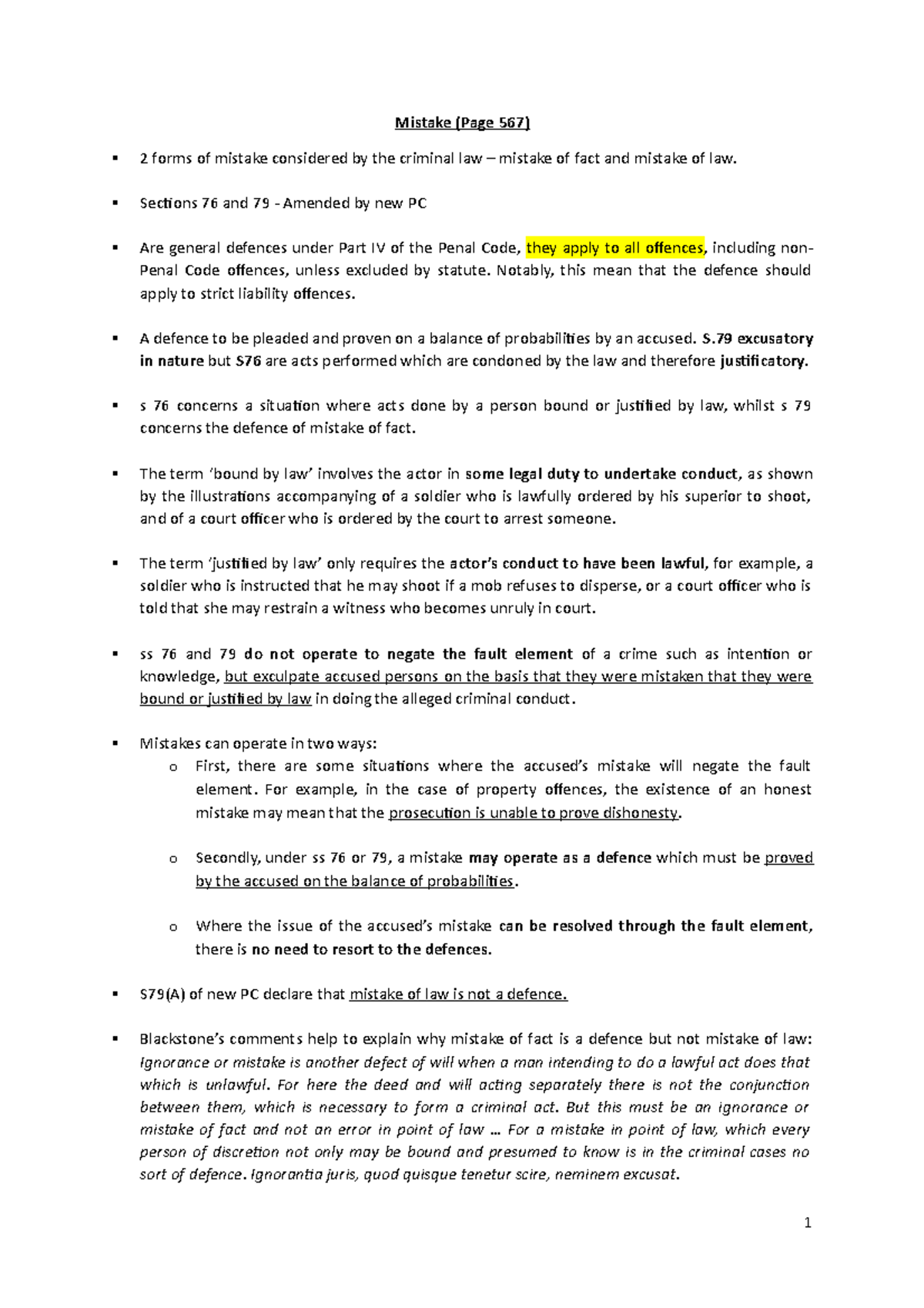 Mistake of Law and Fact: Insights on Section 76 and 79 of the Penal ...