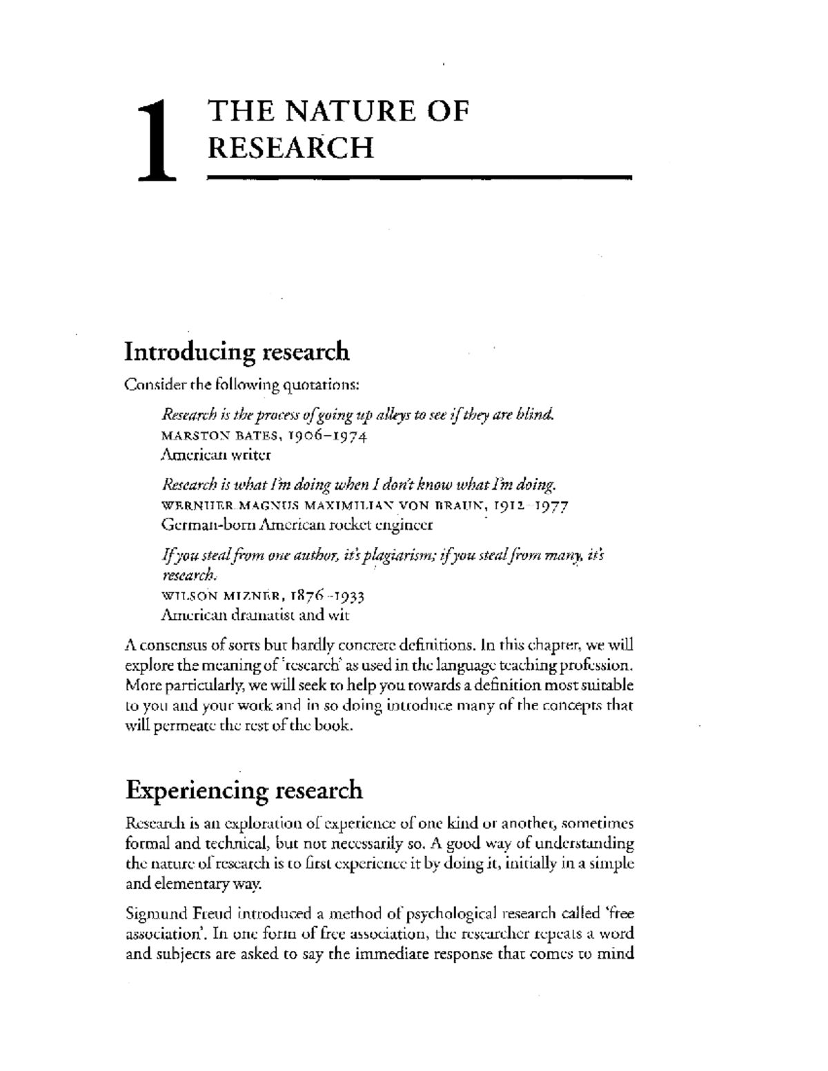 Chapter 1: The Nature of Research - Insights and Definitions (EDUC 101 ...