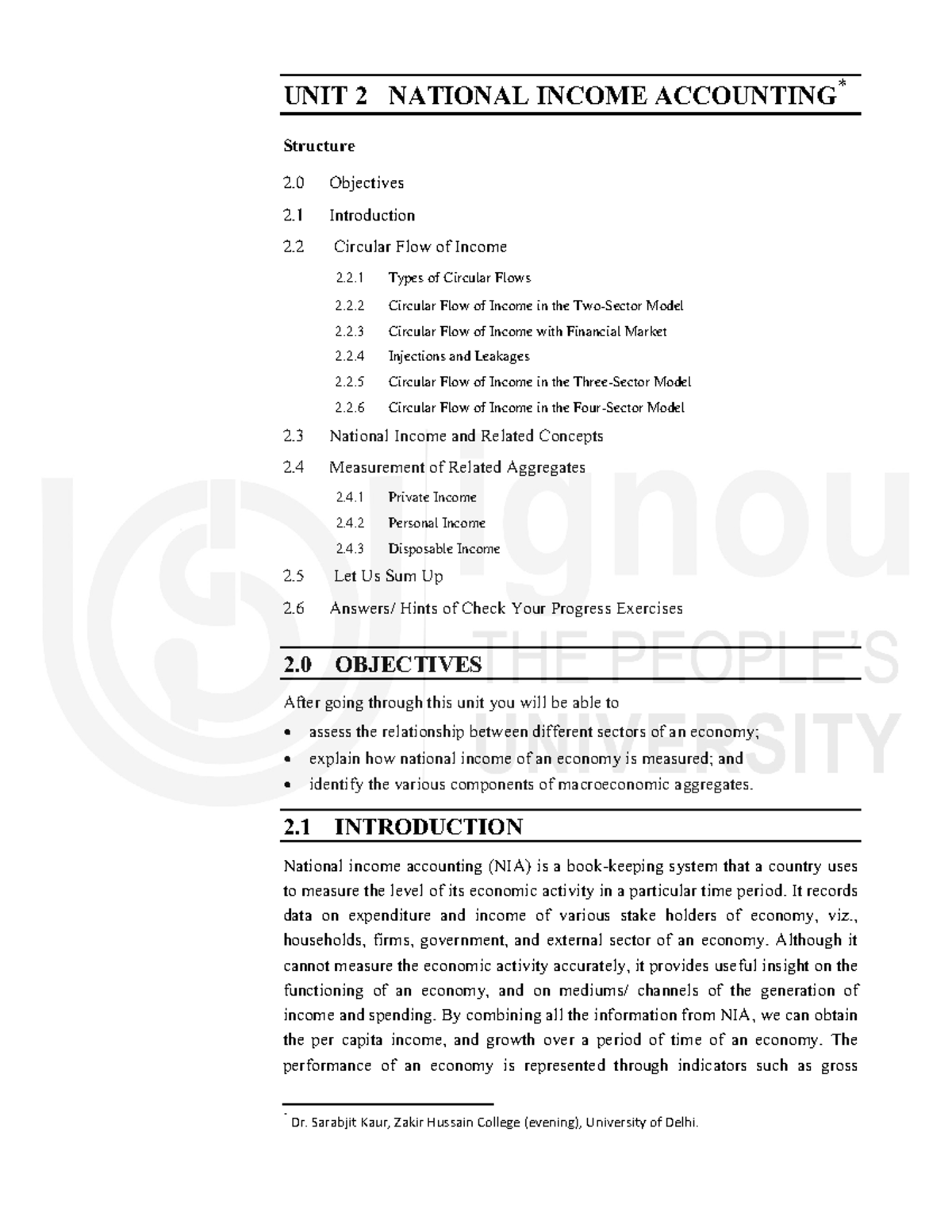 National Income Accounting: Unit 2 Overview and Concepts - Studocu