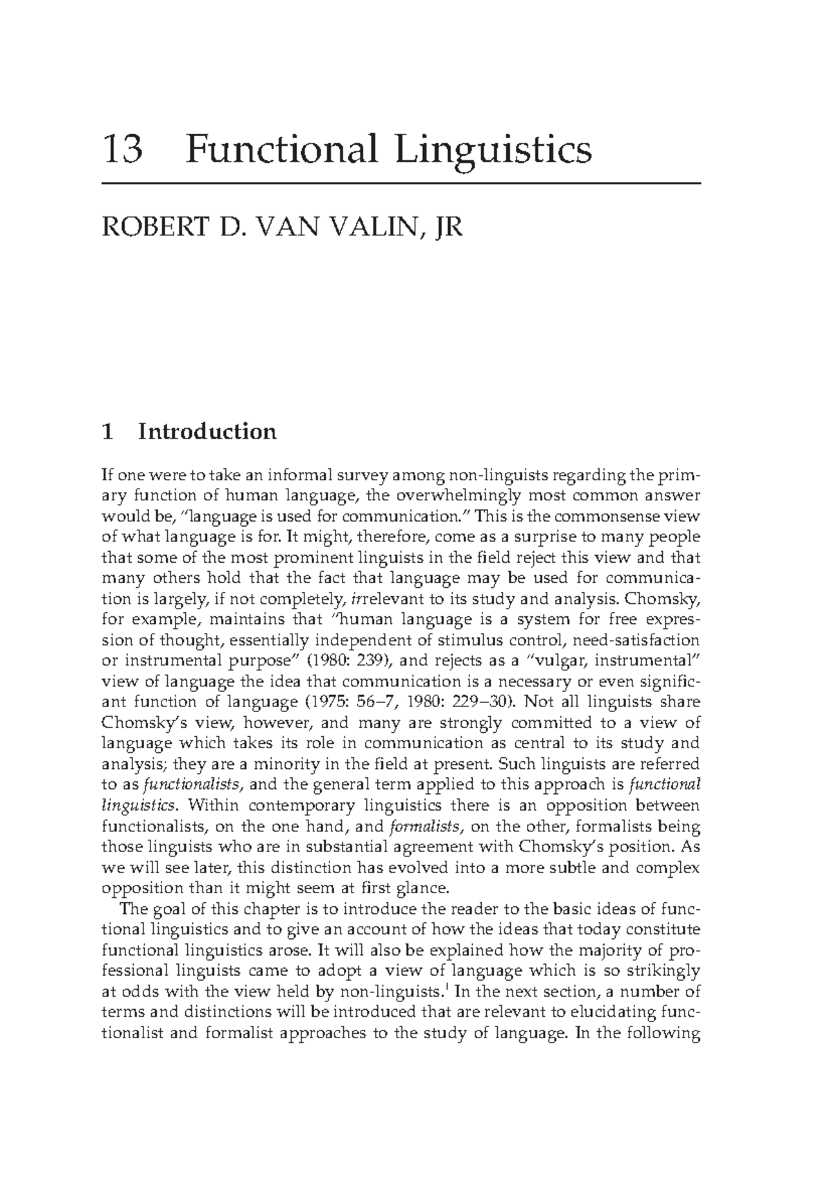 Functional Linguistics 319: An Overview of Key Concepts and Theories ...
