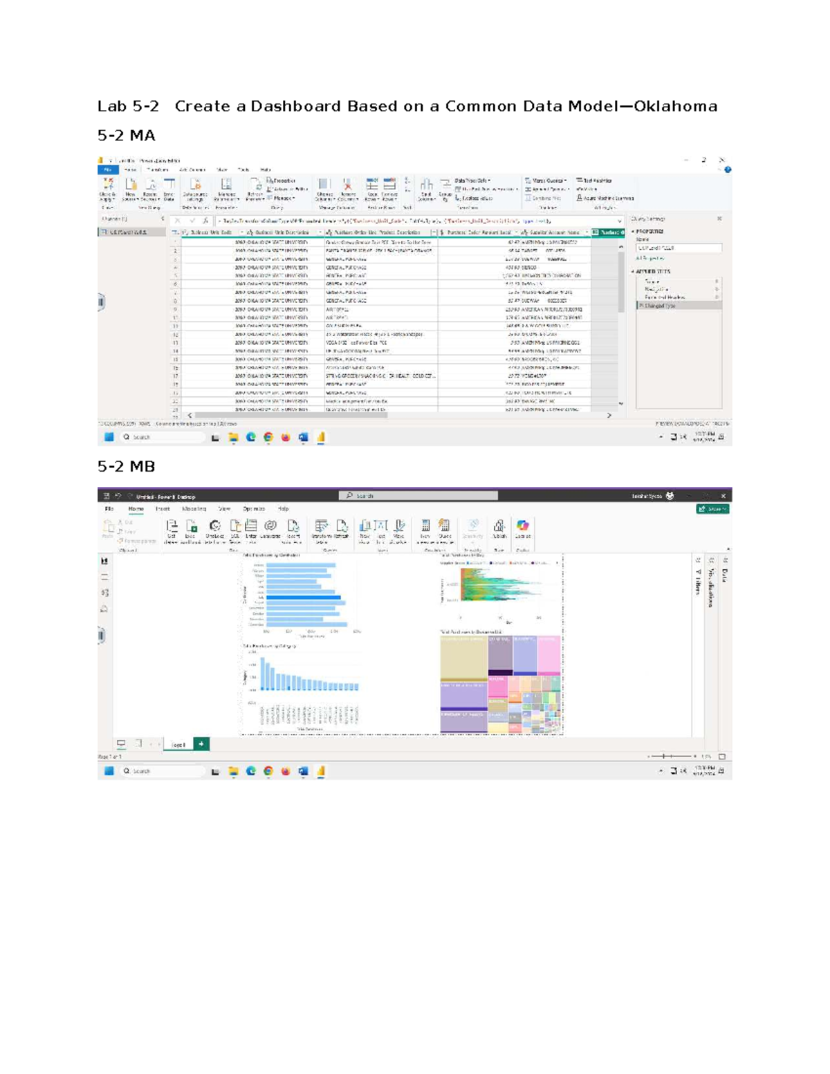 Lab MA MB: Dashboard Creation for Electrical & Medical Equipment OQ1 ...
