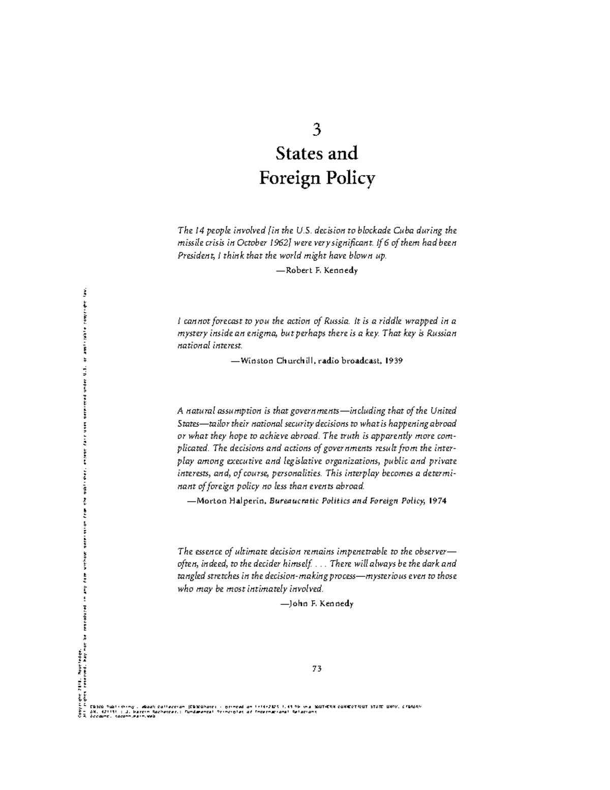 Analyzing Foreign Policy: Frameworks and Decisions in IR (Course Code ...