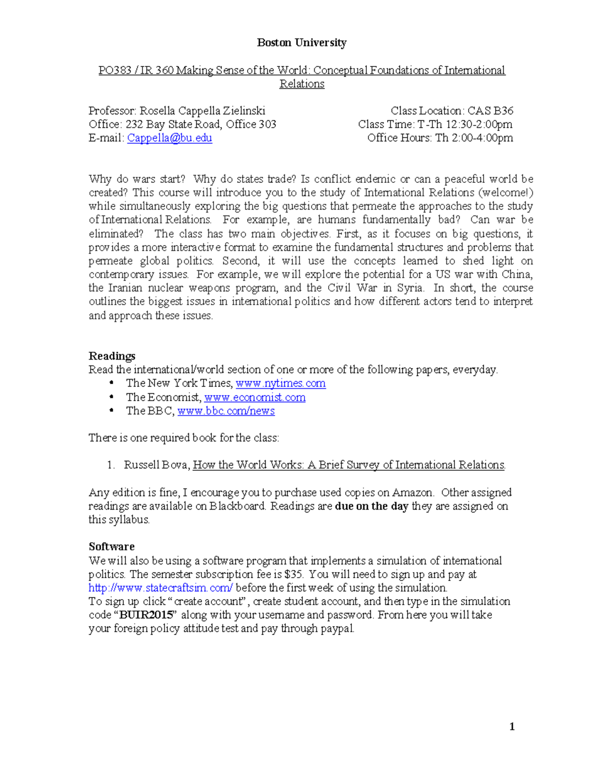 PO383 IR360 Final Exam Study Guide: Conceptual Foundations of IR - Studocu