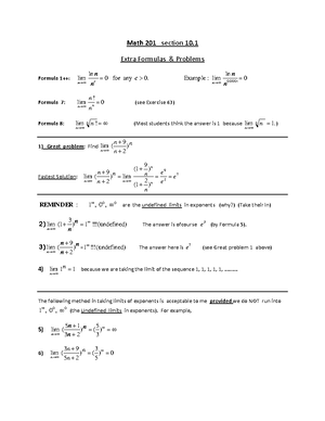 Calculus Cheat Sheet All - Limits Definitions Precise Definition : We ...