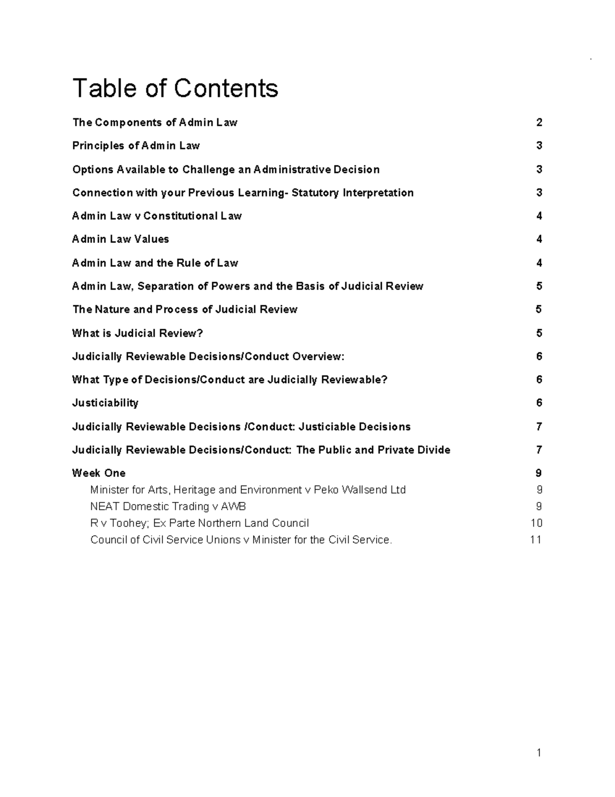 Admin Law (LAW101) Exam Study Notes: Key Concepts and Principles - Studocu