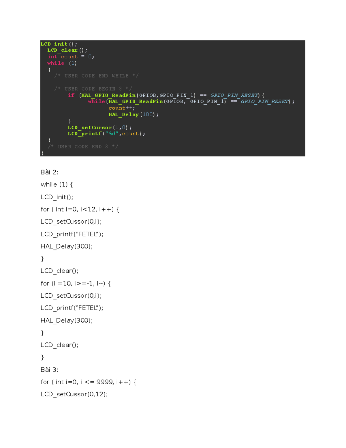 LCD - jhjhd - LCD_init(); LCD_clear(); int count = 0 ; while ( 1 ...