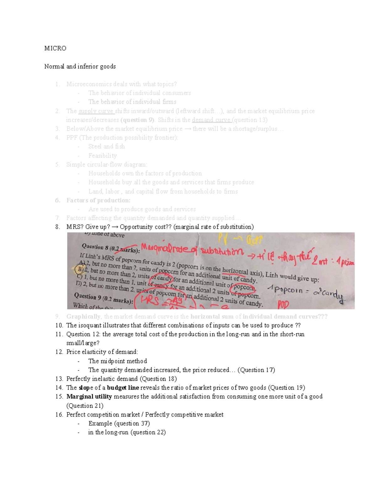 MICRO 101 - Final Notes on Microeconomics Concepts and Principles - Studocu