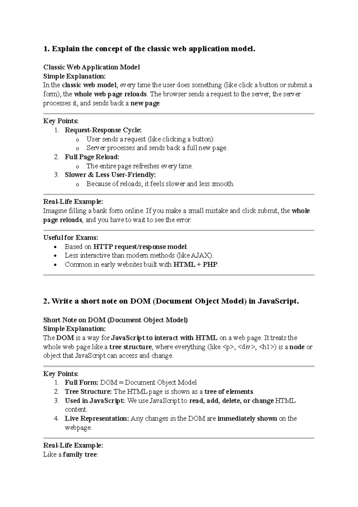 Classic Web Application Model & Key Concepts in Web Development (CS101 ...