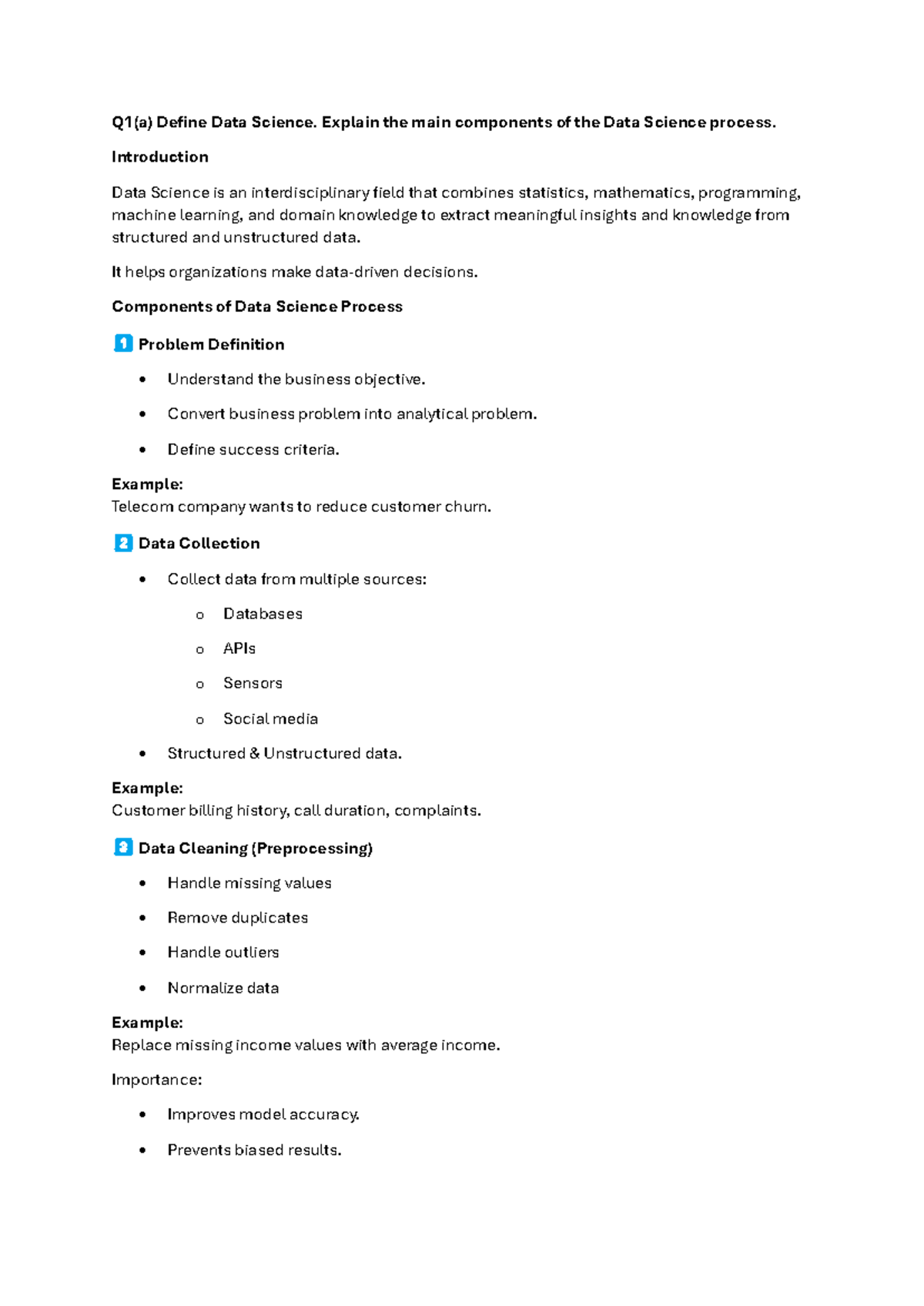 Data Science Process Overview: Key Components and Roles (R22) - Studocu